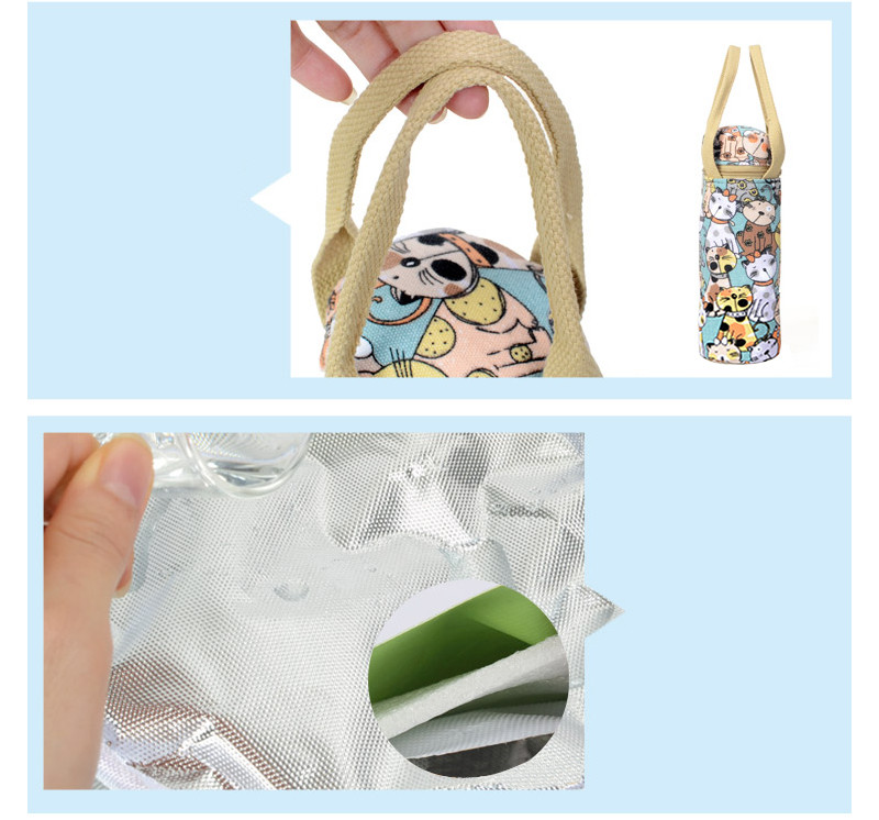Cartoon Printed L8*H24cm Water Bottle Sleeve For Kids