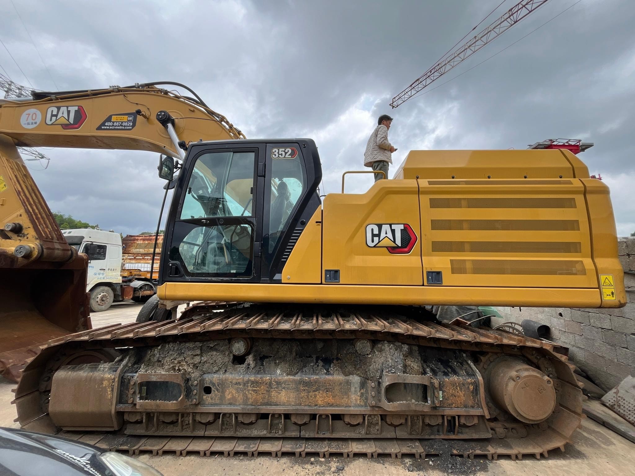 52 Ton Used Caterpillar Crawler Mining Excavator Cat 352 With 3.21 M³‌ Bucket Capacity Heavy Equipment