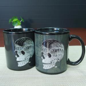 Wholesale Cool Birthday Gift Black Skull Coffee Mugs Change Color Heat Custom from china suppliers