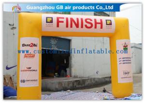 Wholesale Yellow Inflatable Finish Arch With Blower 0.6mm PVC Tarpaulin from china suppliers