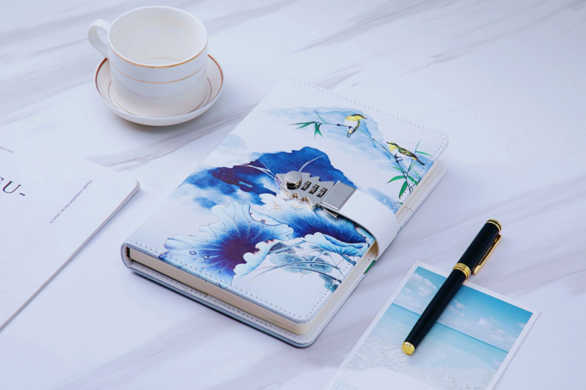 Custom Personal Diary With Lock Code Thick Notepad Leather Office School Supplies Notebook