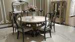 Upholstered French Style Fabric or Leather Wooden Dining Chair