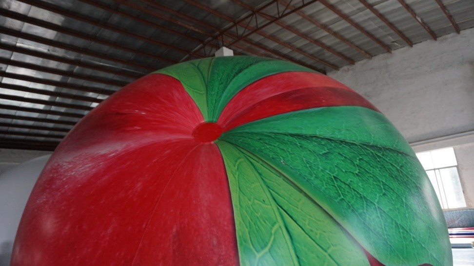 B1 Fireproof PVC Apple Fruit Shaped Balloons With Full Digital Printing 3m Height