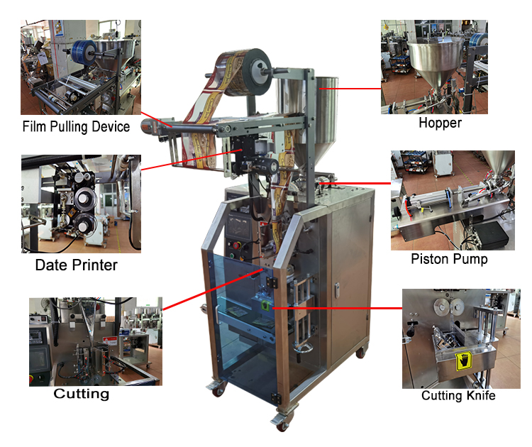70bags/min Automatic Packing Machine 20ml Sachet Filling And Sealing