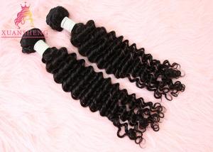 Wholesale Black Human Virgin Hair Bundles Sew In Weft High Density Full End Curly Hair Extensions from china suppliers