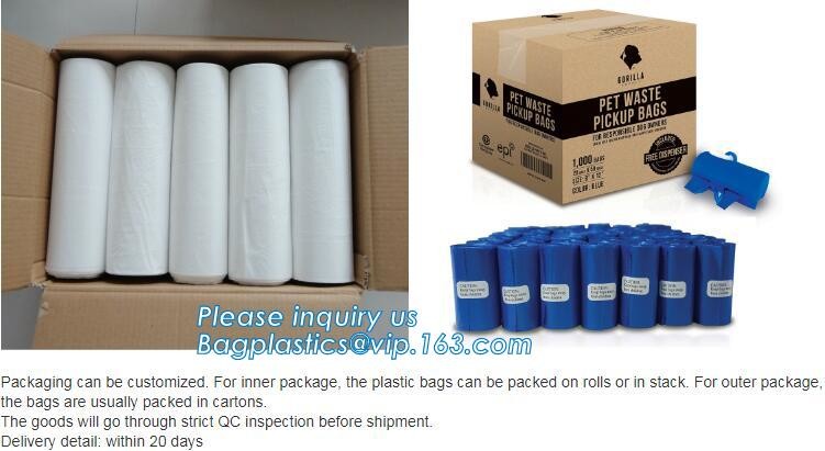 Garbage bag Dog poop bags T-shirt Plastic bag Laundry bags trash bag Nappy Sacks Produce bag die cut/loop handle bags Dr
