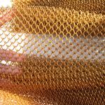 Gold Stainless Steel Diamond Shape Decorative Metal Mesh For Curtain Or