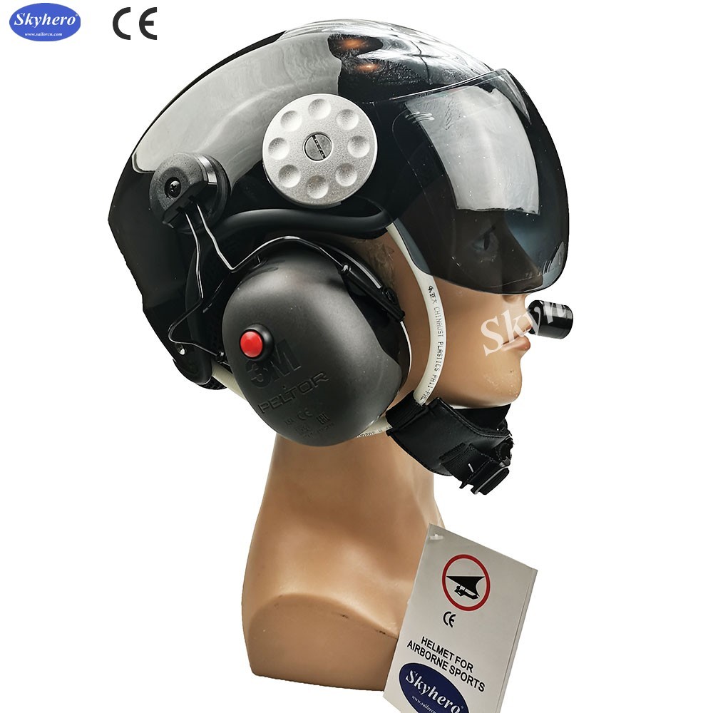 En 966 Standard Powered Paragliding Helmet Noise Cancel Paramotor Helmet Color Red Black White Blue Paramotor