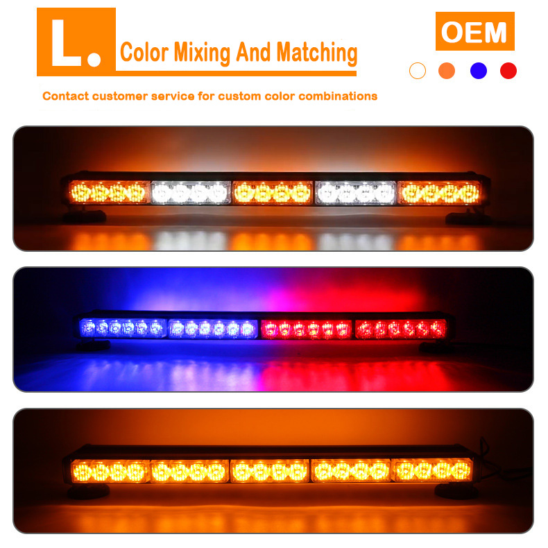 6LED Work Truck Strobe Lights 30cm-119cm Daytime Running Lights Flashing 2 Sides