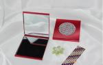 High quality crytal pocket compact mirror/cosmetic mirror/makeup mirror
