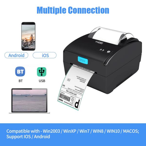 160mm/sec QR Code Thermal Printer 80mm 3 Inch Sticker Maker For Small Business