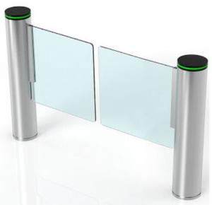 Wholesale Cylinder Glass wing 650mm 24V Speed Gate Turnstile from china suppliers