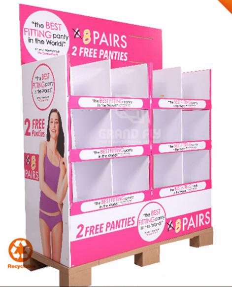 Supermarket clothes T paper display stand, underwear underwear paper shelf,