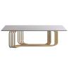 Buy cheap Gold Stainless Steel Glass Top Coffee Table Customized Tempered Glass Tea Table from wholesalers