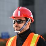 Red Lightweight ABS Construction Safety Helmets Workplace Safety Equipments