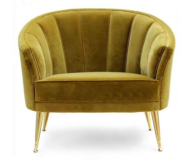 Dubai hot sale gold luxury velvet fabric stainless steel leg accent chair for