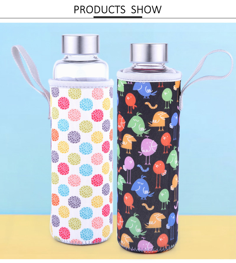Insulated Reusable L6CM Neoprene Water Bottle Sleeve