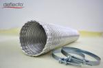 4" Air Vent Kit Aluminum Semi Rigid Flexible Air Duct 2 Clamps HVAC Parts