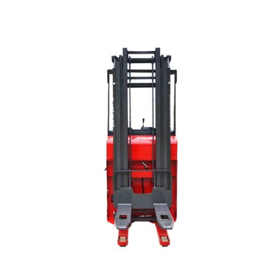 Stand On Full Electric Pallet Stacker Double Cylinder Lifting High Efficiency