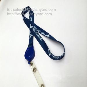 Wholesale Pull reel id badge lanyard, retractable badge reel neck ribbons from china suppliers