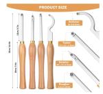 Carbide Tipped Wood Turning Tools Lathe Set Rougher Detailer Finisher Swan Neck