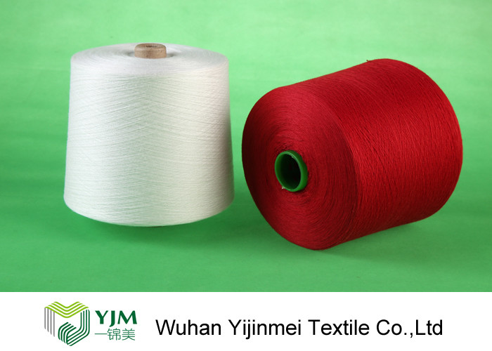 30/2 Raw White Virgin Ring Spun 100 Polyester Yarn Z Twist For Sewing