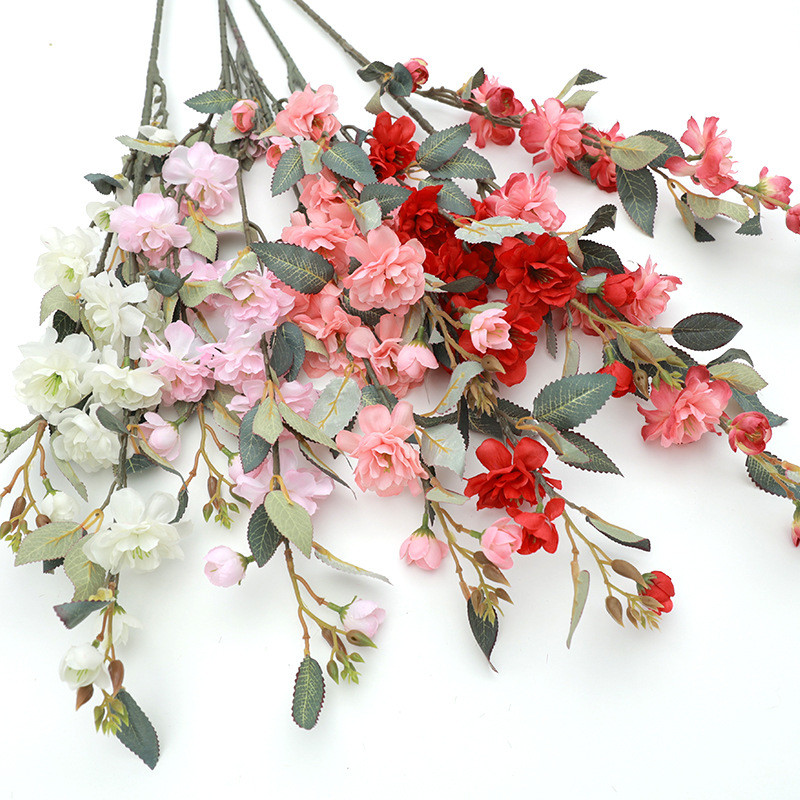 Simulated Camellia Wedding Decoration Fake Flower Hotel Wedding Scenery Simulated Flower Plastic Store Ceiling Decoration Fake Flower