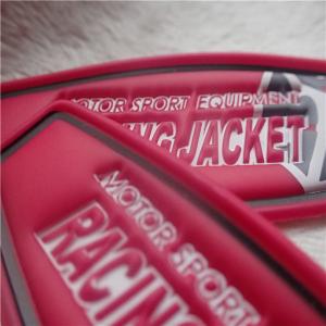 Wholesale Size 77*27mm Bright - Colored Pink PVC Patches For Luggage Or Jacket from china suppliers