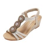 BS174 Fashion Sandals Women'S European And American Rhinestone Cross Strap Back