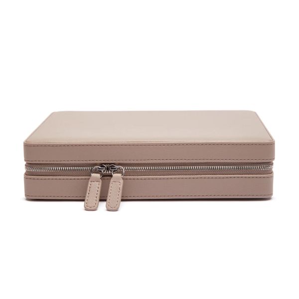 OEM Luxury Large Leather Jewelry Case With Mirror Pouch Bag Packaging Gift Display