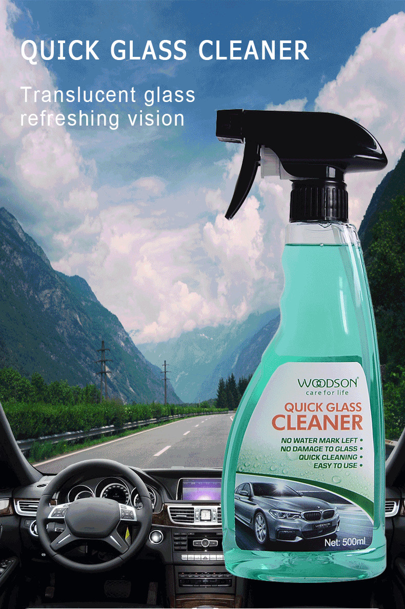 Translucent Glass Car Paint Cleaner 500ml Spray Refreshing Vision