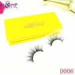 Cruelty - Free Real Mink Individual Lashes Clear Band For Party Makeup D006