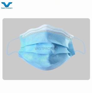 Wholesale VPT-Face mask 17.5x9.5cm Disposable Nonwoven Blue 3ply Protection Mask for Your from china suppliers