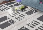 Gold / Black / White Stainless Steel Coffee Table Galaxy Hollowed - Out Hexagon