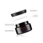 150ML Luxury Black Cosmetic Wide Mouth Plastic Jars For Facial Cream With Logo