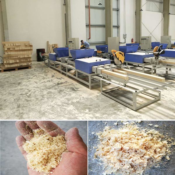Wood Shavings Pallet Block Machine For European Pallet In Lithuania