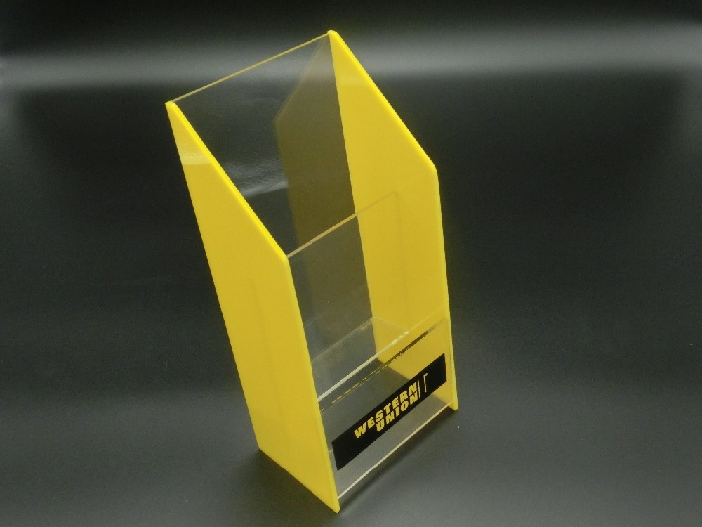 Single Acrylic Document Holder Desktop Lucite Leaflet Stand Counter Flyer Display
