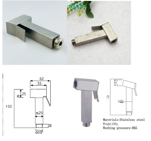 Sustainable Rinse Enabled Modern Brushed Nickel Toilet Spray For Optimal Cleaning