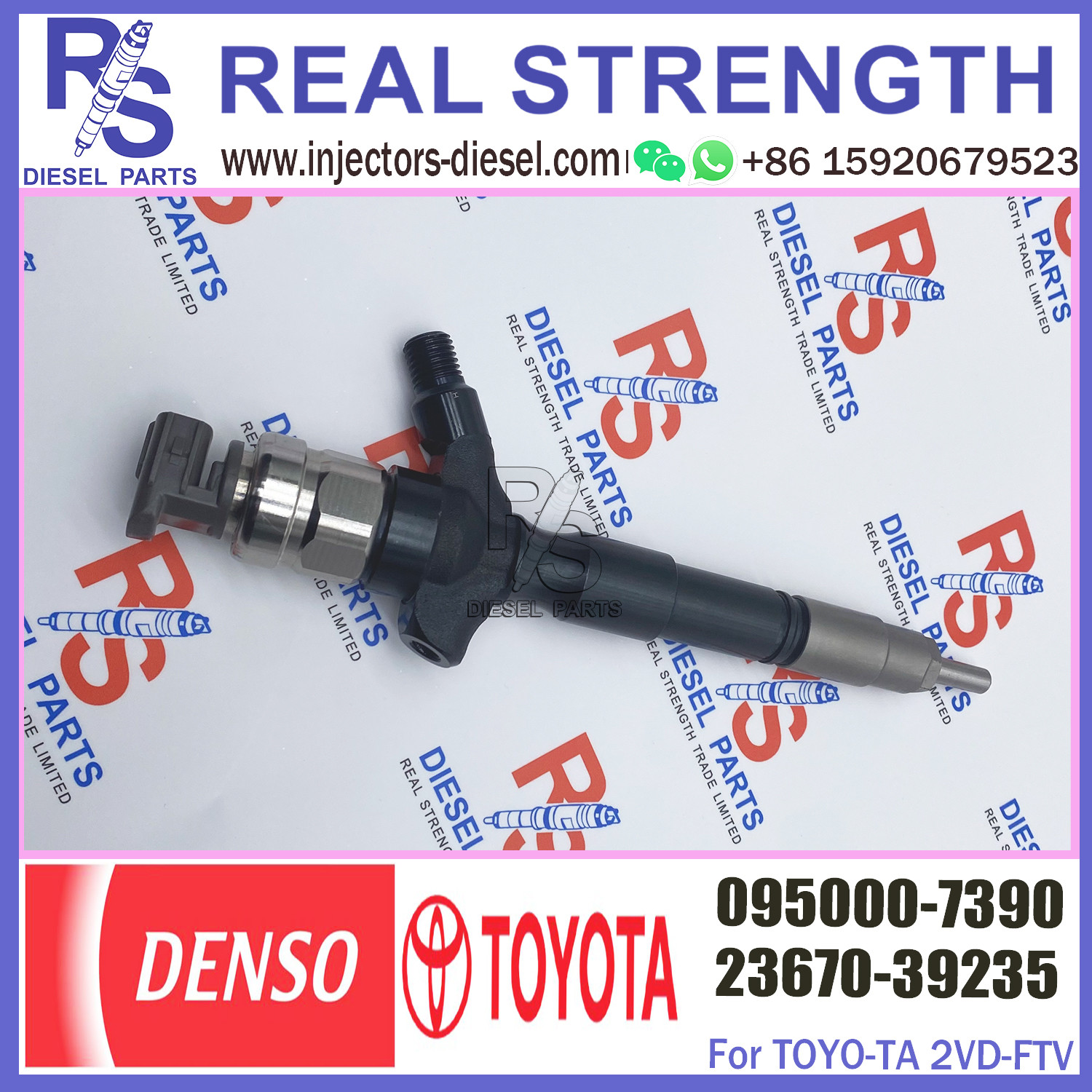 Common Rail Fuel Injector 095000-7380 095000-7390 for TOYO-TA 2KD-FTV 23670-30240 23670-39235