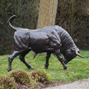 Wholesale Large Bronze Bull Statue Metal Animal Cattle Sculpture Decorative Outdoor Garden Park from china suppliers