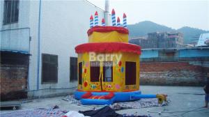 China Birthday Party Cake Inflatable Bounce House Anti - Static Inflatable Playhouse on sale