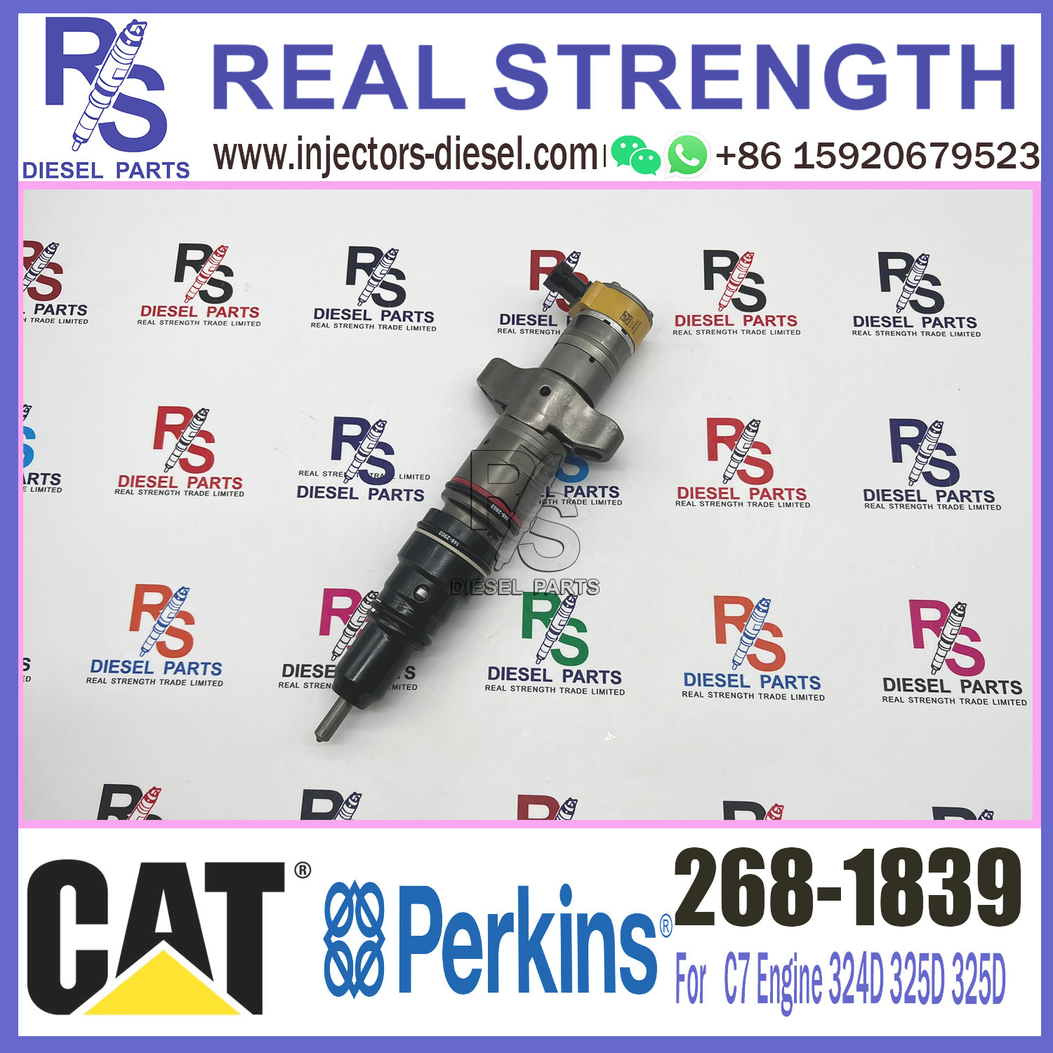Common Rail Injector Diesel Pump Fuel Injector 268-1839 for CAT C7 Engine 324D 325D 325D