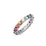 Unique Prong Colorful Cubic Zircon Accessories Women 925 Sterling Silver