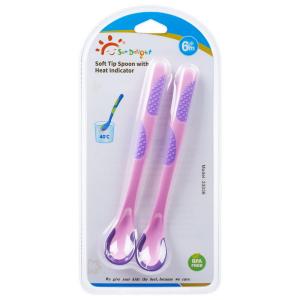 Wholesale 40℃ Soft Bite Color Change Baby Feeding Spoon from china suppliers