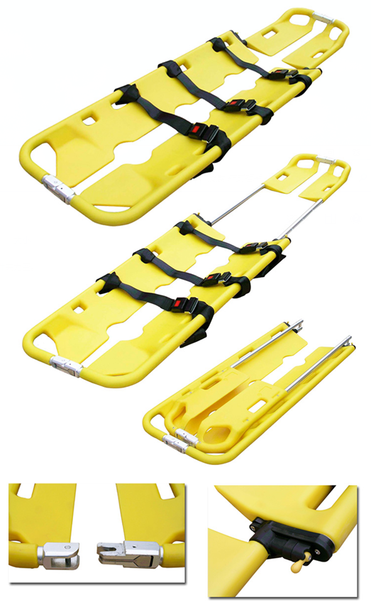 7kg ,162cm Aluminum Folding Stretcher Multifunctional Medical Lightweight Portable Folding Scoop Stretcher