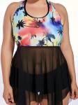 swimwear women bikini Large size swimsuit black dress Beach vacation sexy piece