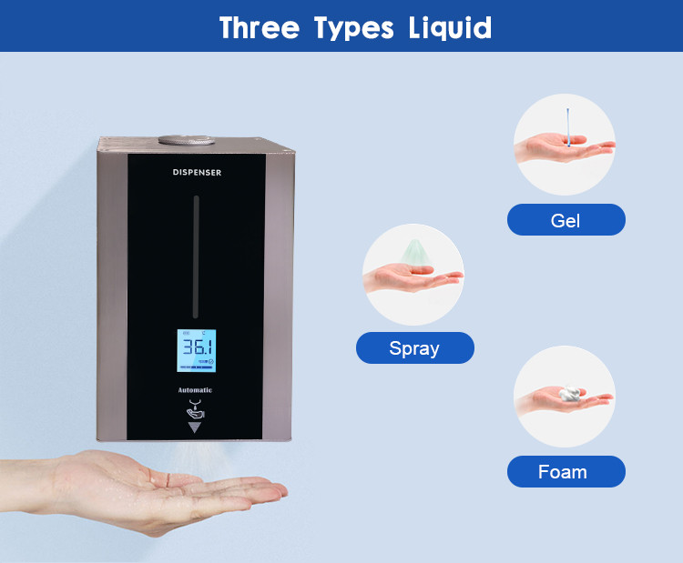 1000ML CE Digital Automatic Hand Sanitizer Dispenser Thermometer