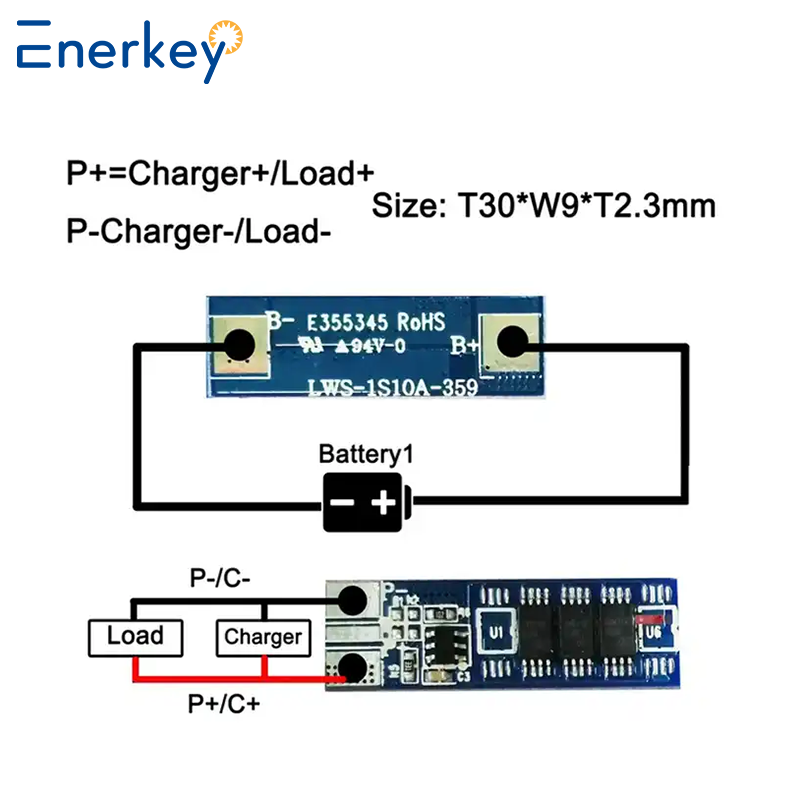 1S 10A Lifepo4 Battery BMS Protection Board PCM Type For 18650 Cell 3.7V Lithium Battery