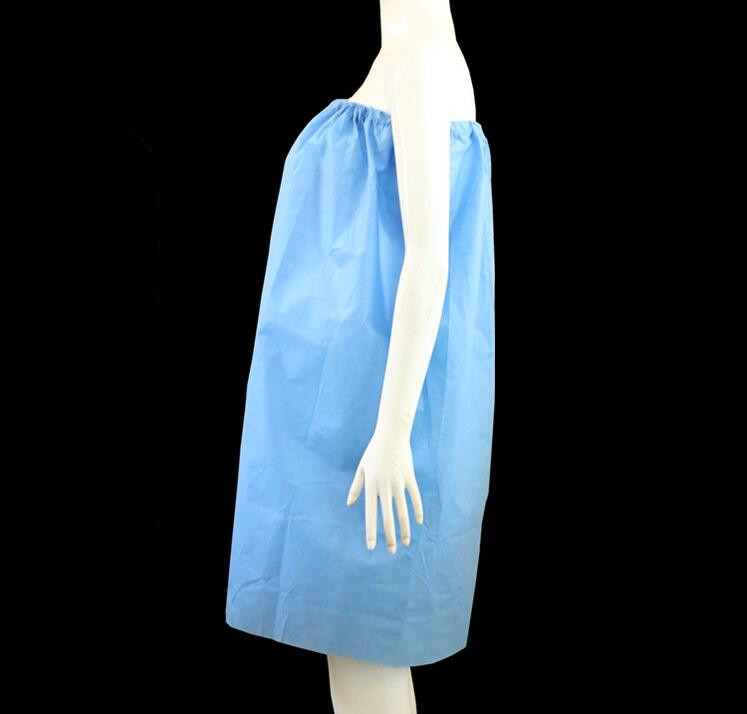 Beauty Sauna Massage Disposable Pink Spa Robes Dress Strapless