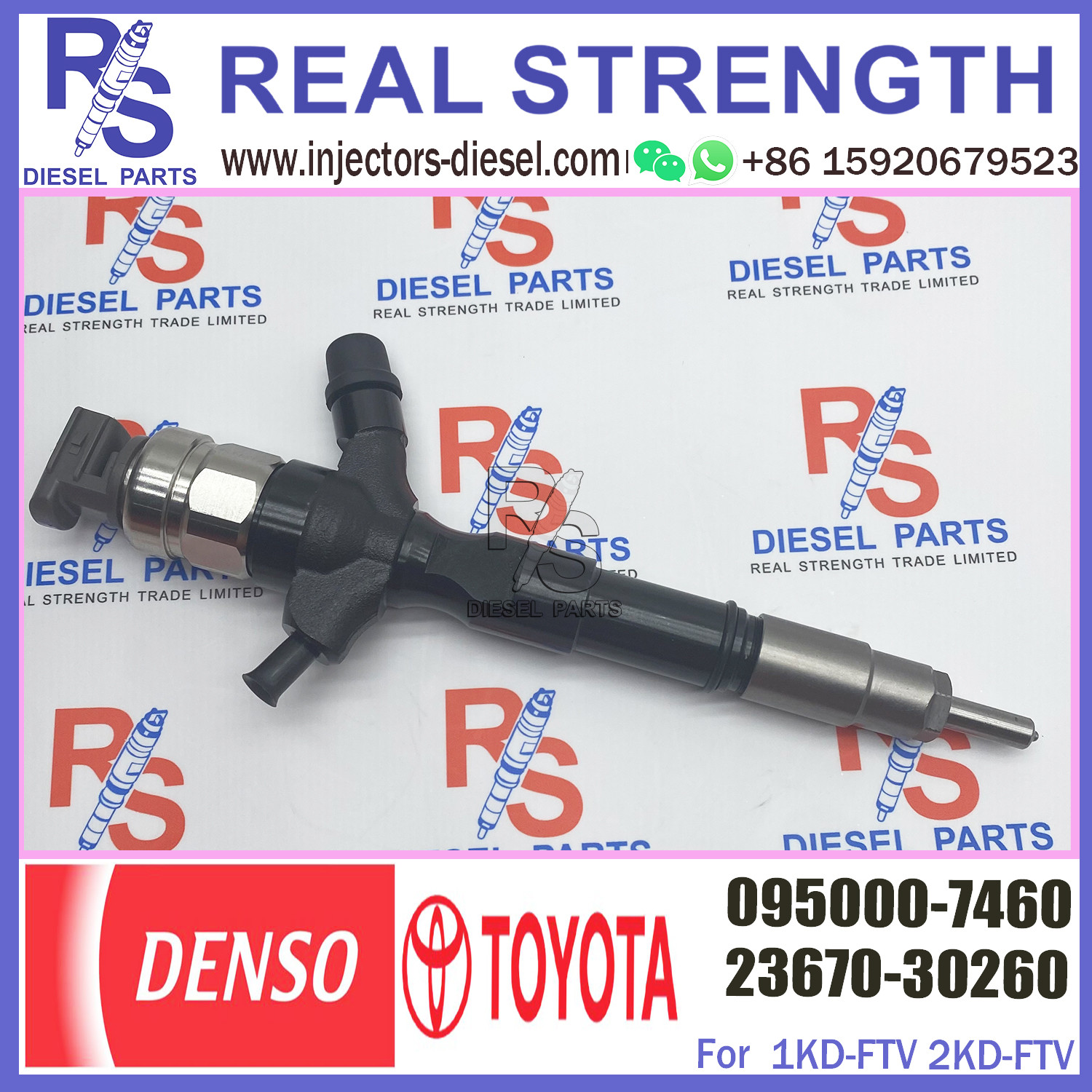 Original Common rail Diesel Fuel Injector 23670-30260 095000-7460 for T-OYOTA 23670-30260 095000-7460